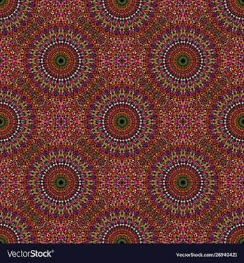 Multicolor oriental mandala flower mosaic pattern vector image
