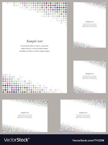 Multicolor page corner design template set vector image