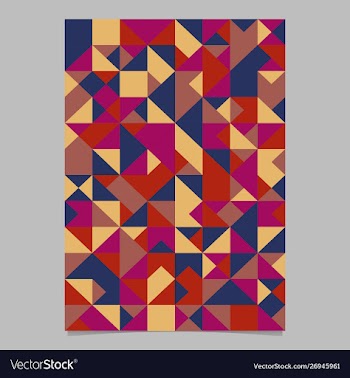Multicolor seamless geometrical triangle tile vector image