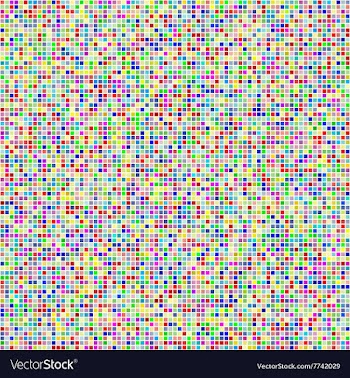 Multicolor square pixel mosaic background vector image