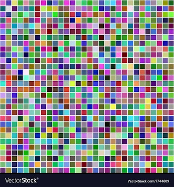 Multicolor square pixel mosaic background vector image