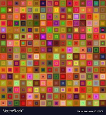 Multicolor square tile mosaic background vector image