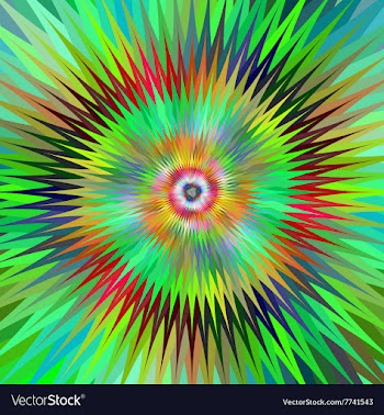 Multicolor star fractal design vector image