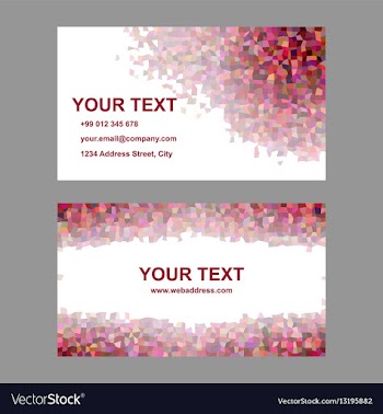 Multicolor tile mosaic business card template vector image