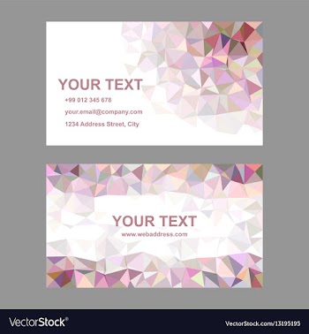 Multicolor triangle design business card template vector image