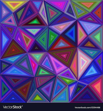 Multicolor triangle mosaic background design vector image
