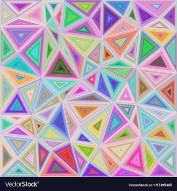 Multicolor triangle mosaic tile background design vector image