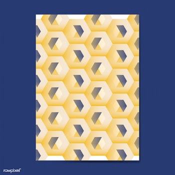 Multicolored 3D hexagonal pattern background | Free stock vector - 592096