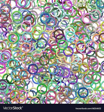 Multicolored abstract chaotic circle background vector image