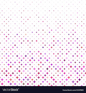Multicolored abstract curved star pattern design vector image