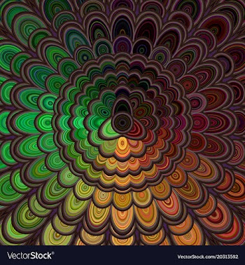 Multicolored abstract floral mandala background vector image