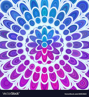 Multicolored abstract floral mandala background vector image