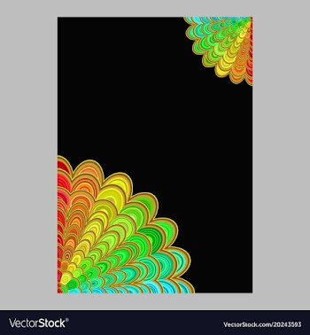 Multicolored abstract floral mandala brochure vector image