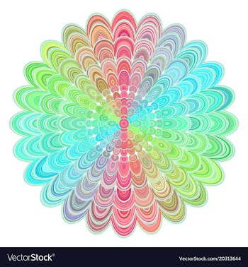 Multicolored abstract floral mandala design vector image