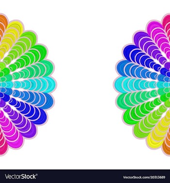 Multicolored abstract floral mandala design vector image