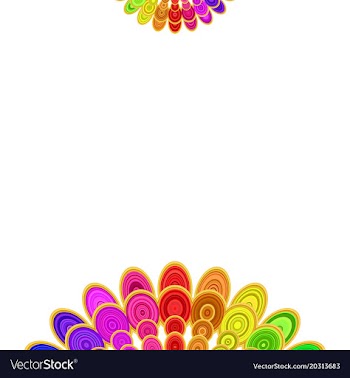 Multicolored abstract floral mandala design vector image