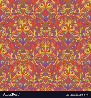 Multicolored abstract floral mosaic pattern vector image