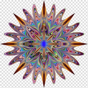 Multicolored abstract illustration, Psychedelic Star transparent background PNG clipart