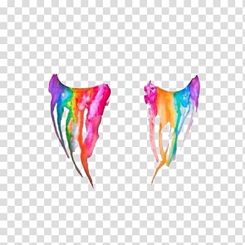 Multicolored abstract illustration, Tears Rainbow Editing, makeup transparent background PNG clipart