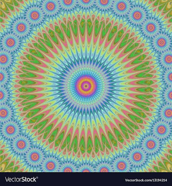 Multicolored abstract mandala ornament background vector image