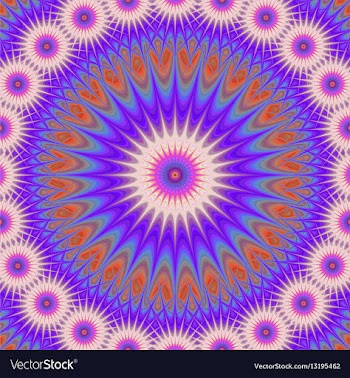 Multicolored abstract mandala ornament background vector image