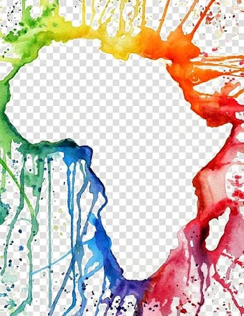 Multicolored abstract painting, Africa Watercolor painting Art, Africa transparent background PNG clipart