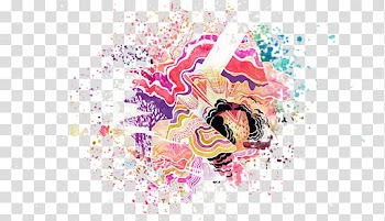 , multicolored abstract painting transparent background PNG clipart