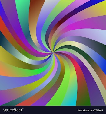 Multicolored abstract spiral ray background vector image
