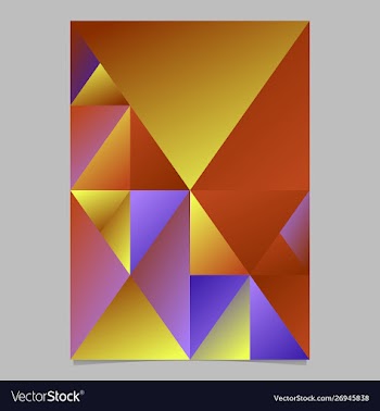 Multicolored abstract triangle mosaic flyer vector image