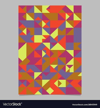 Multicolored abstract triangle tile flyer vector image
