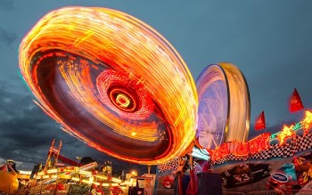 multicolored amusement park ride