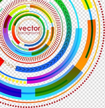 Multicolored background art, Shape Three-dimensional space, Colorful abstract geometric ring transparent background PNG clipart