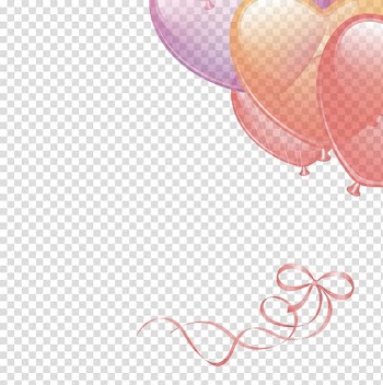 Multicolored balloons , Circle Pink , Balloon flying ribbon element transparent background PNG clipart