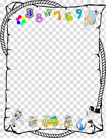Multicolored board , Borders and Frames Number , Alphabet Border transparent background PNG clipart