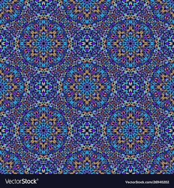 Multicolored bohemian abstract stone mosaic ethno vector image