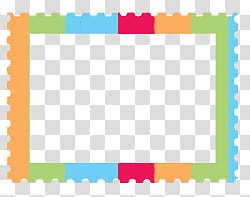 Multicolored border frame transparent background PNG clipart