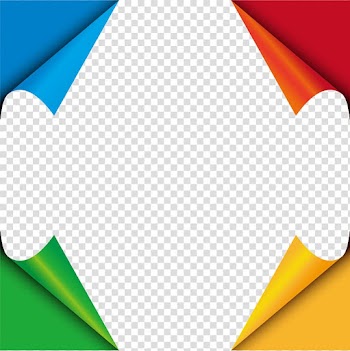 Multicolored border illustration, Paper Origami, Hand painted colorful paper folding transparent background PNG clipart