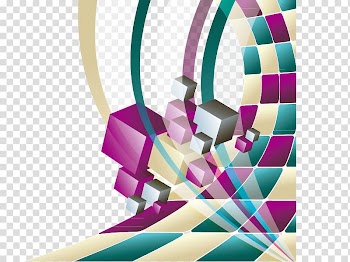 Multicolored boxes illustration, Solid geometry Euclidean Geometric shape, Science and Technology abstract background transparent background PNG clipart