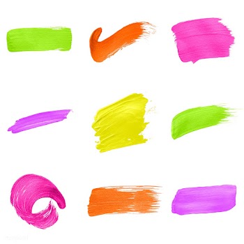 Multicolored brush stroke collection | Free stock psd mockup - 552895