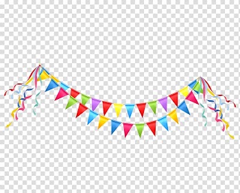 Multicolored buntings , Party Free content , Color flag transparent background PNG clipart