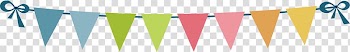 Multicolored buntings , Santa Claus Christmas Flag Banner Party, Bunting Flag Pull transparent background PNG clipart