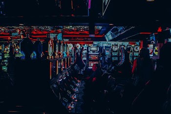 multicolored casino interior