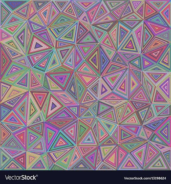 Multicolored chaotic triangle mosaic background vector image