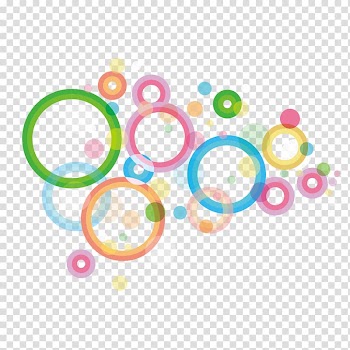 Multicolored circle collage border, Color Circle, Color circle decorative pattern transparent background PNG clipart