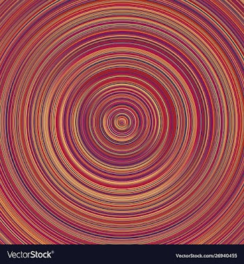 Multicolored concentric circle background vector image