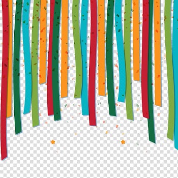 Multicolored confetti illustration, Paper Party Color grapher, ribbon decoration transparent background PNG clipart