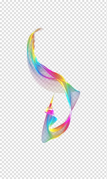 Multicolored curly line illustration, Light Color, Color light effect transparent background PNG clipart