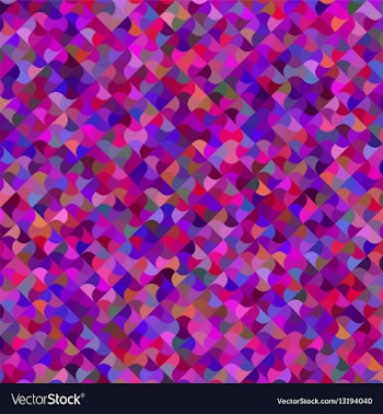 Multicolored curved mosaic pattern background vector image