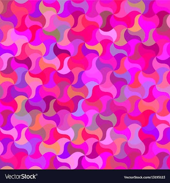 Multicolored curved mosaic pattern background vector image