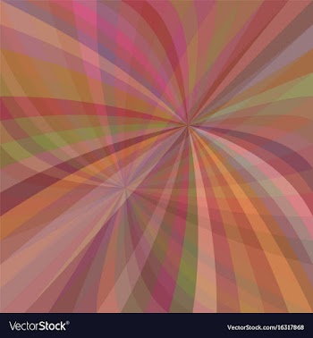 Multicolored curved ray burst background - design vector image